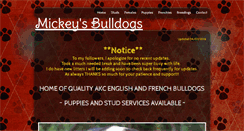 Desktop Screenshot of mickeysbulldogs.com